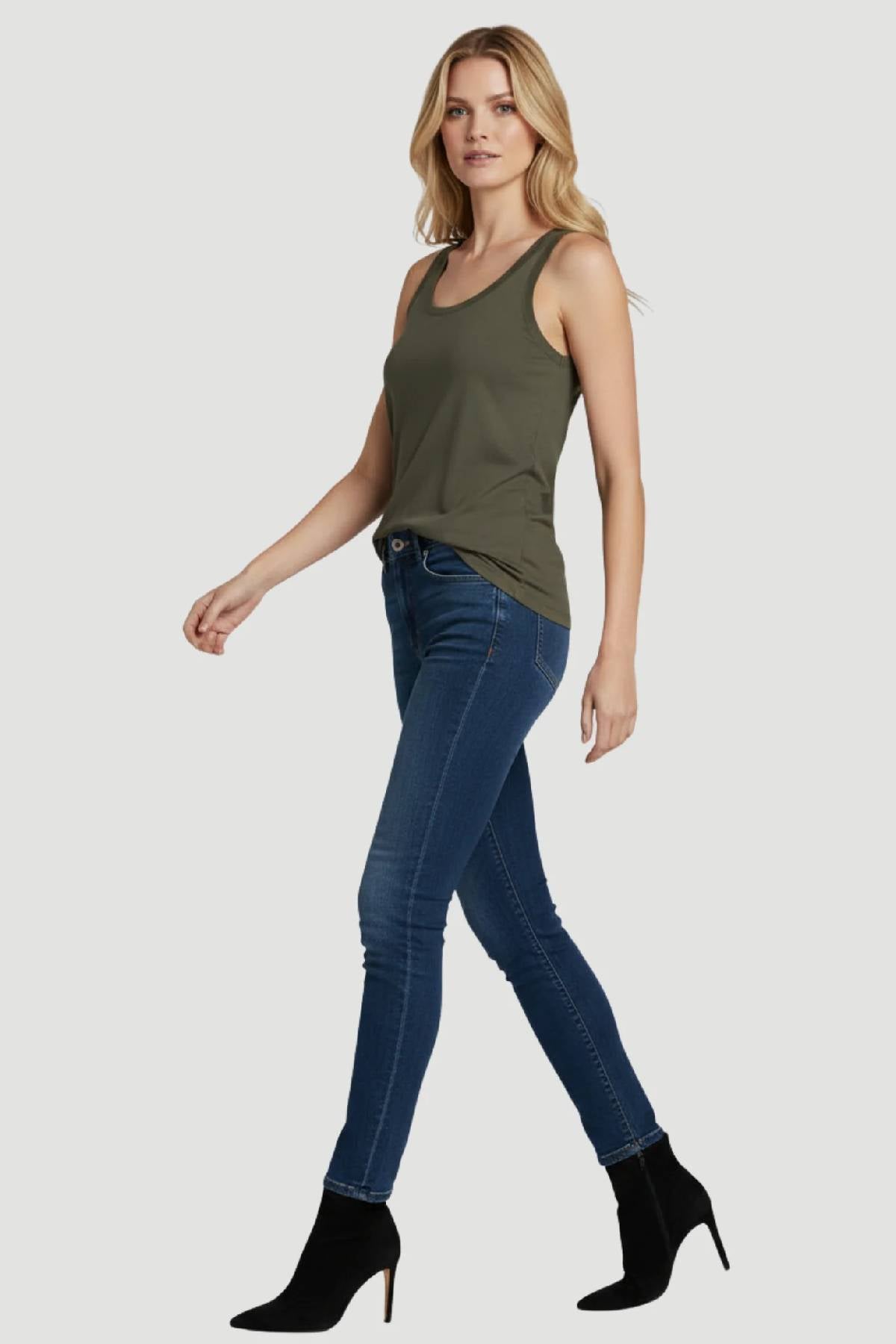 Majestic Filatures Stretch Linen Vintage Dye Tank Top