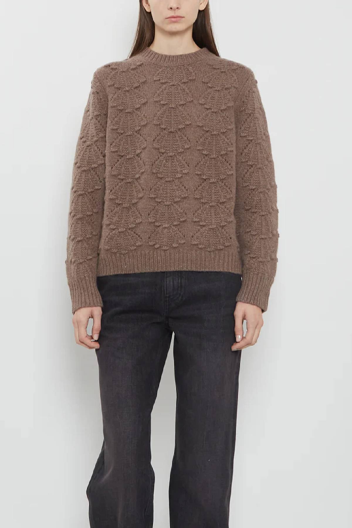 Loulou de Saison Clyde 3D Shell-Knit Sweater