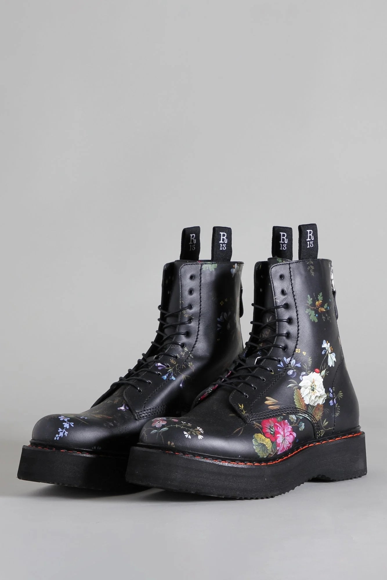 R13 Floral Stack Boot