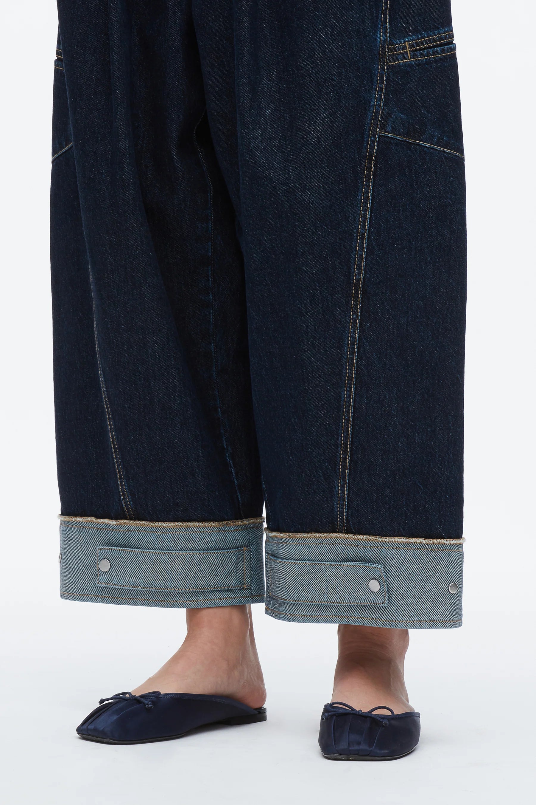 3.1 Phillip Lim Curved Wide Leg Cropped Jean