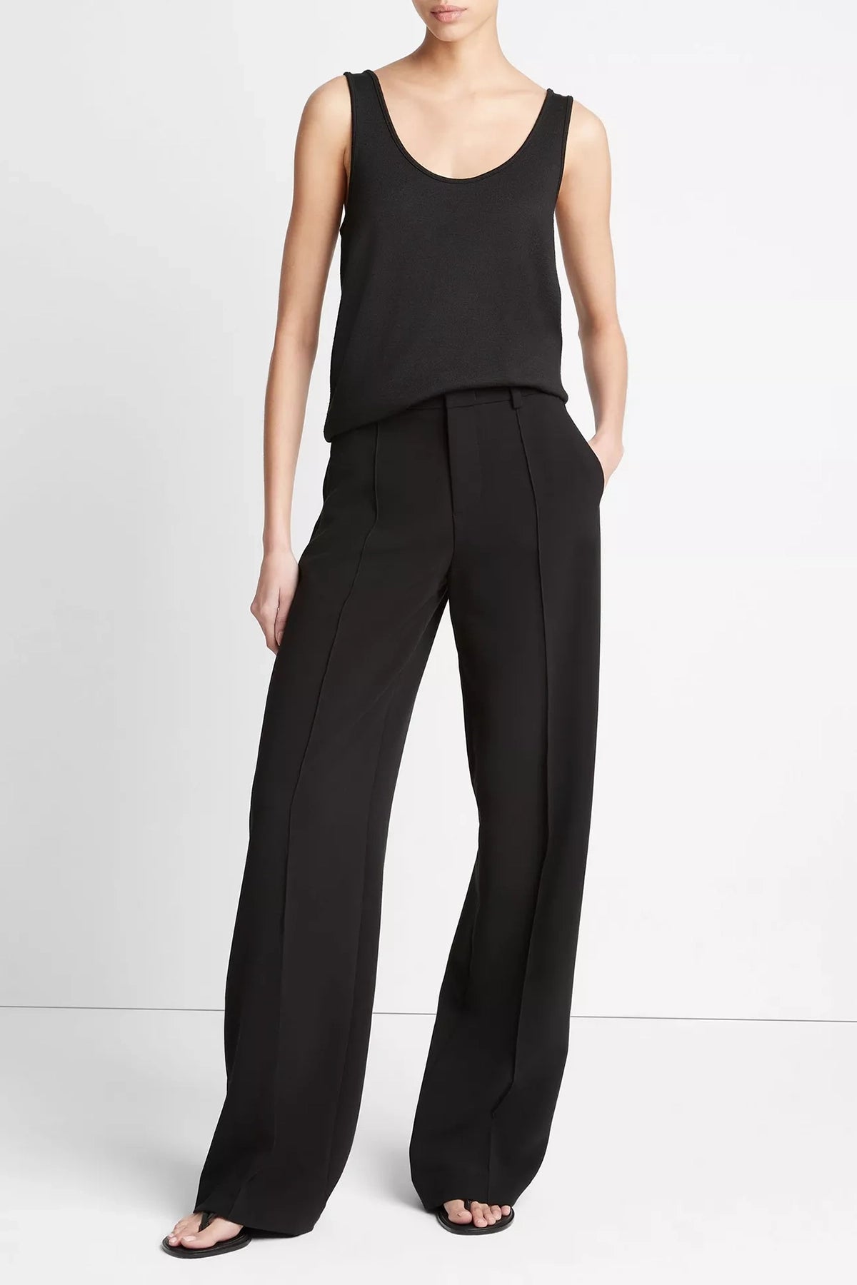 Vince Pintuck Wide Leg Pant