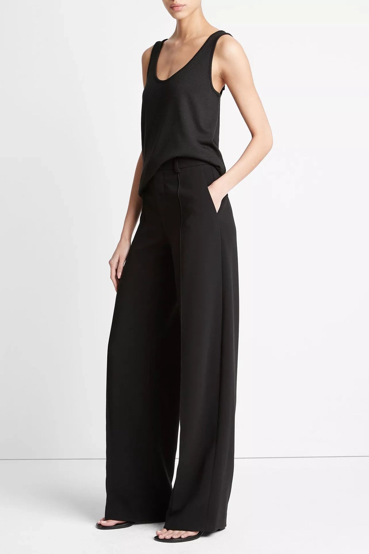 Vince Pintuck Wide Leg Pant