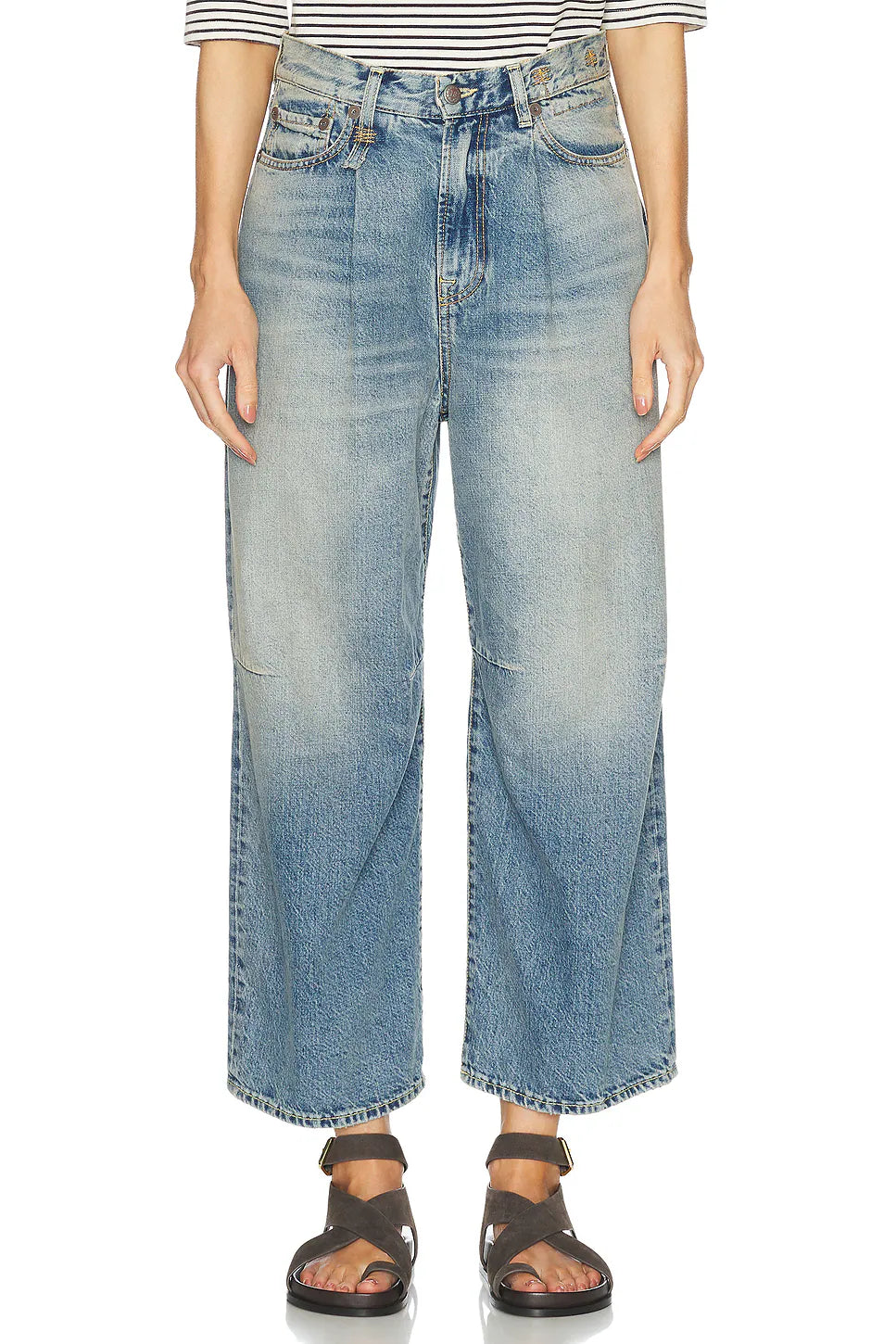 R13 Crop Wide Leg Jean