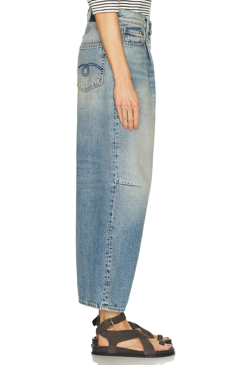 R13 Crop Wide Leg Jean