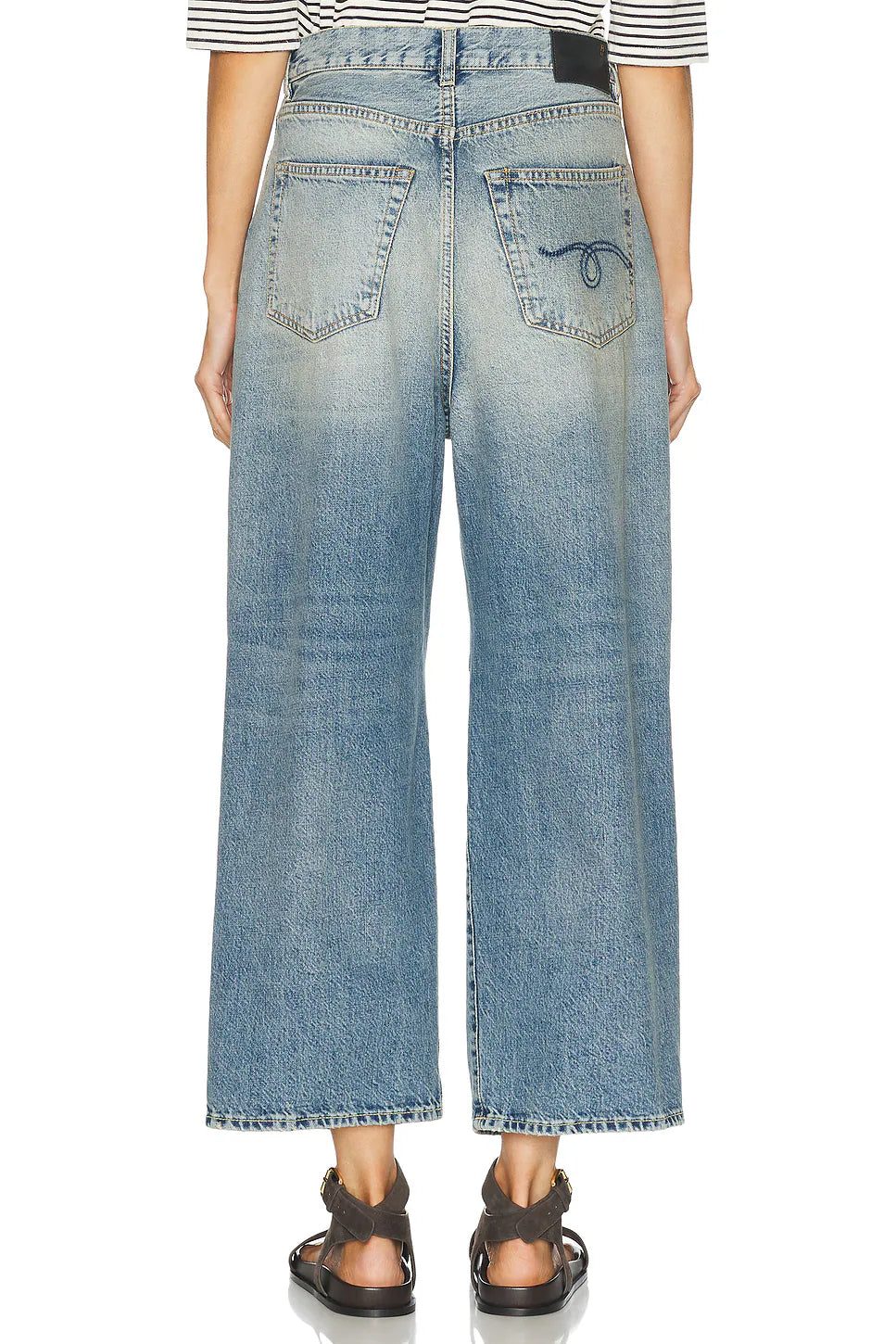 R13 Crop Wide Leg Jean