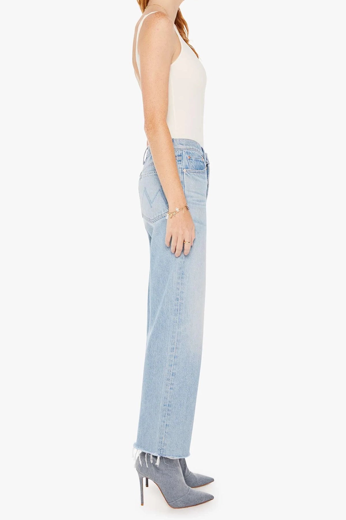 Mother The Rambler Zip Ankle Fray Jeans