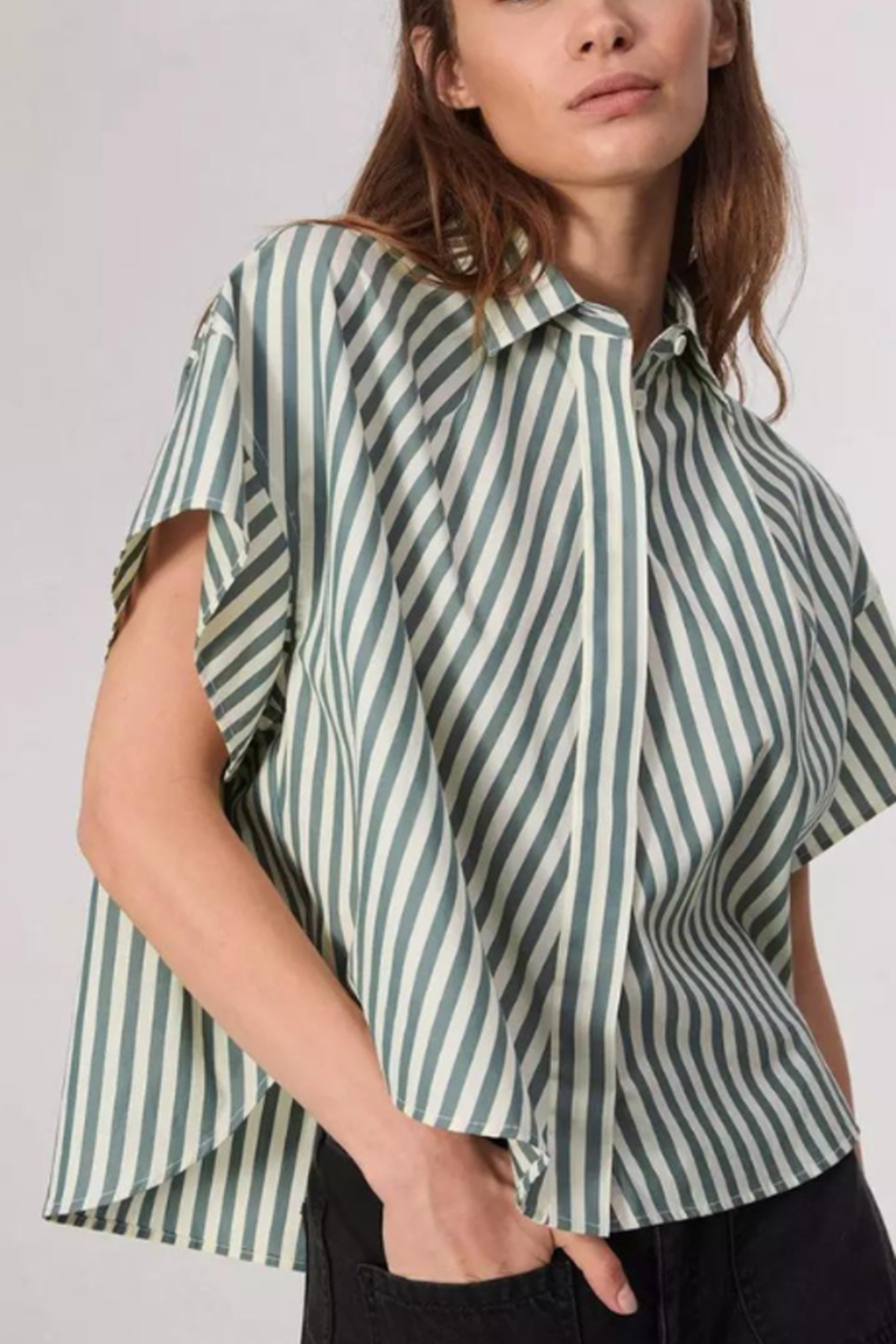 Rag & Bone Martha Short Sleeve Poplin Shirt