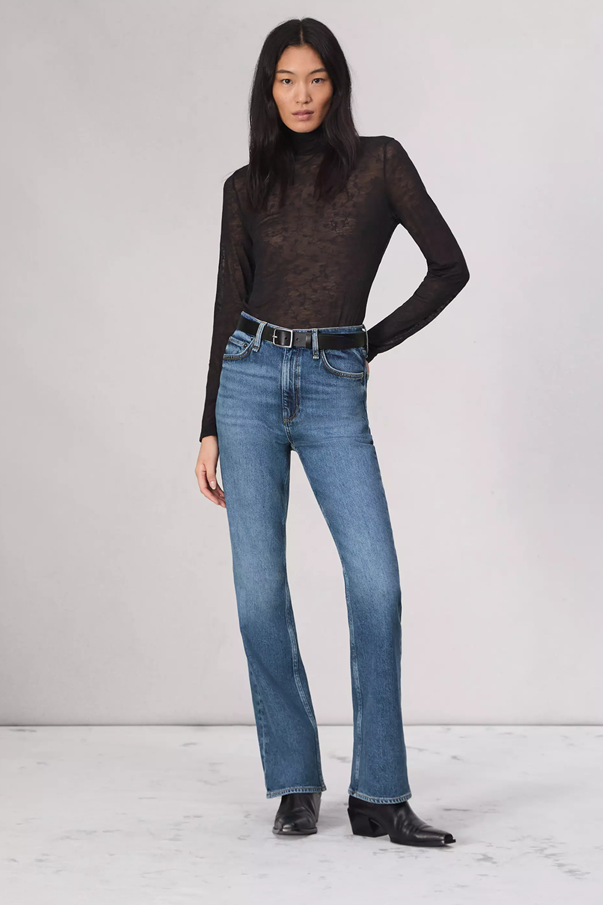 Rag & Bone Peyton High-Rise Full Length Bootcut Jean