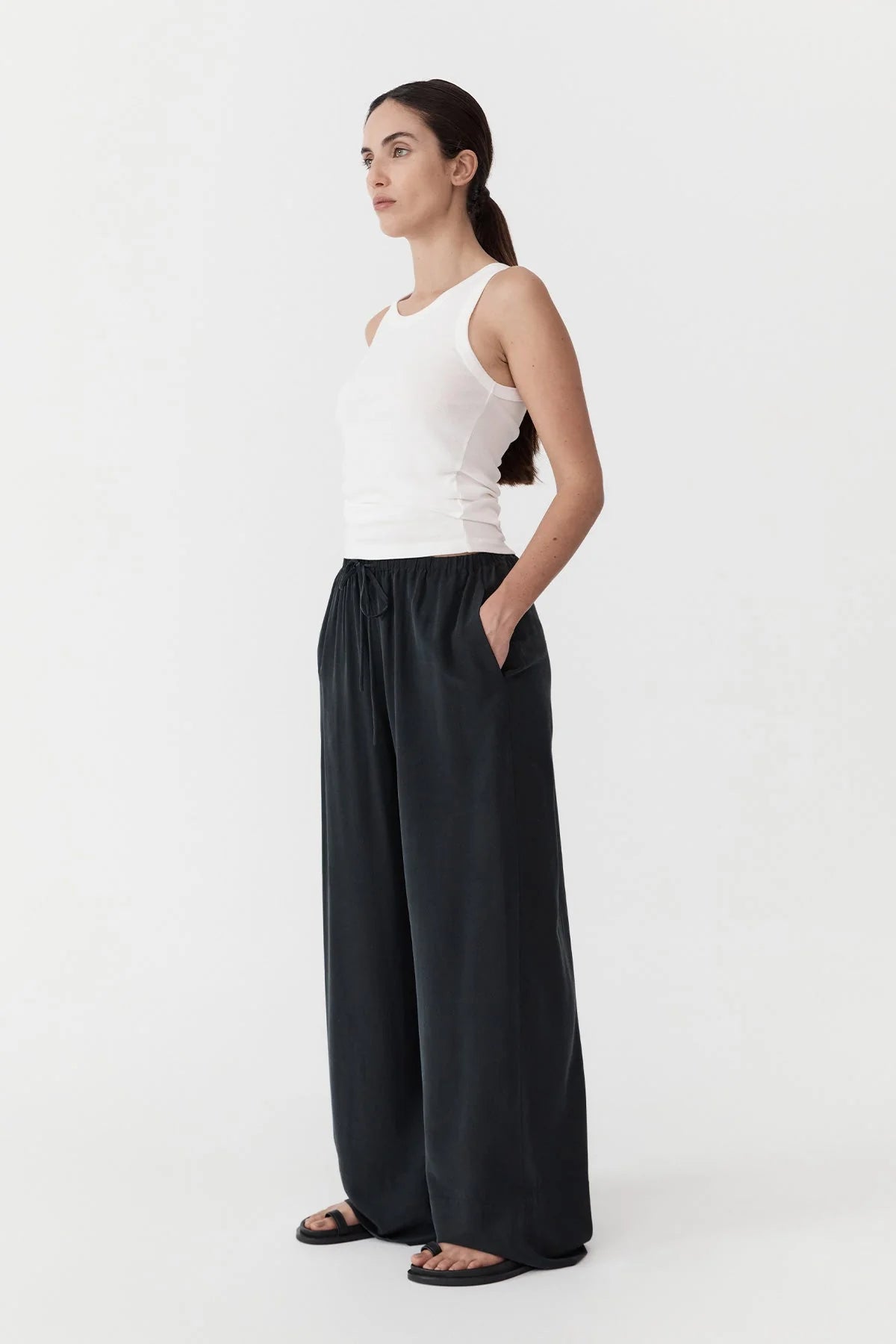 St. Agni Relaxed Silk Pants