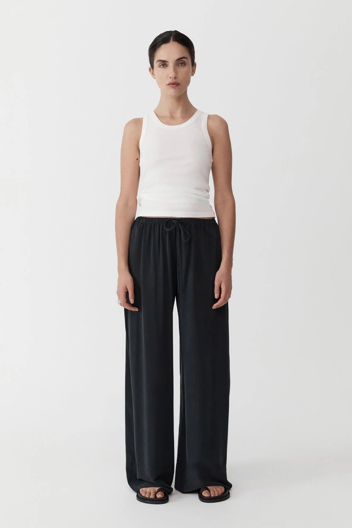 Buy Black Silk Placement Print Circle Hem Pant For Women by Abraham &  Thakore Online at Aza Fashions.