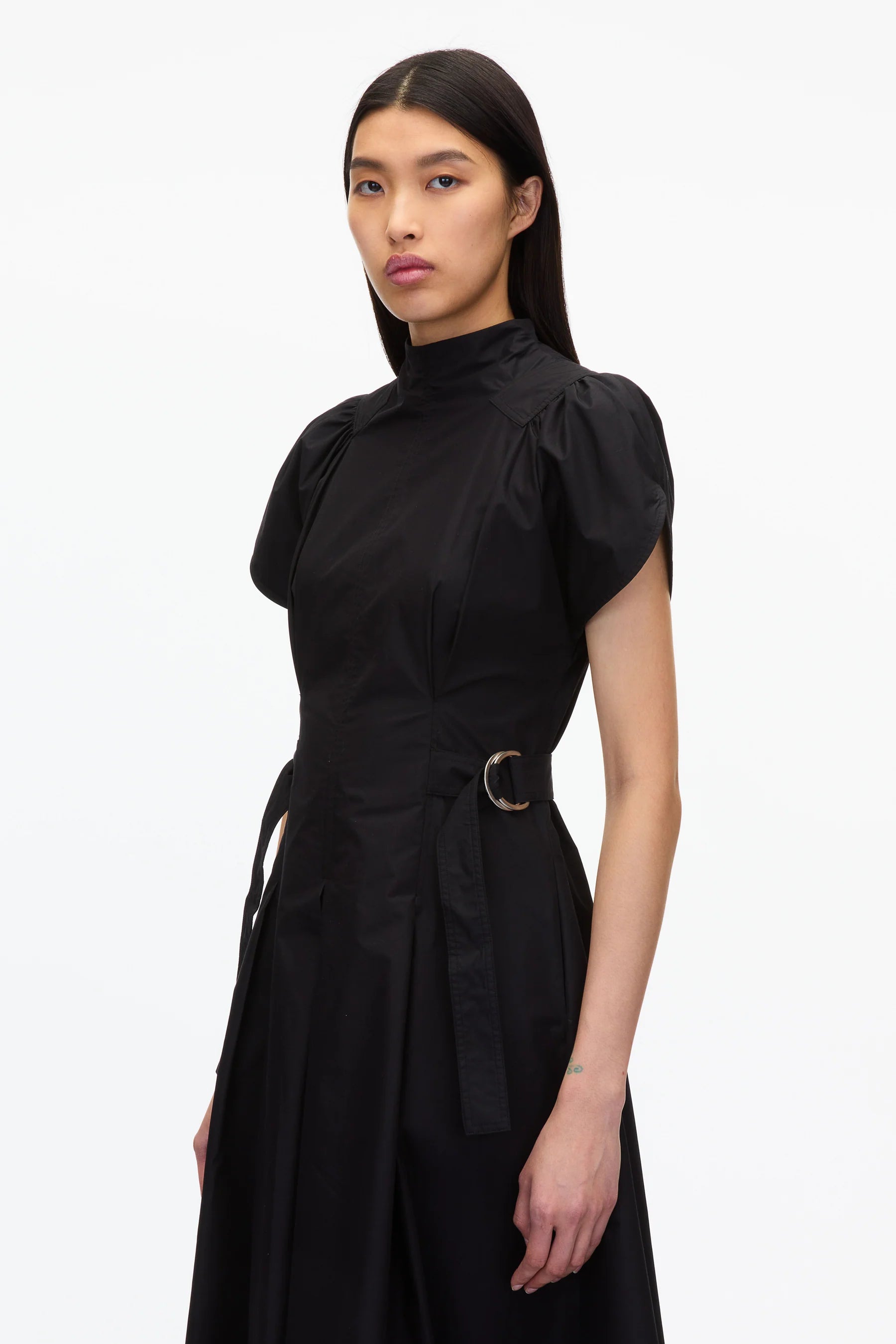 3.1 Phillip Lim Puff Sleeve Poplin Flare Dress