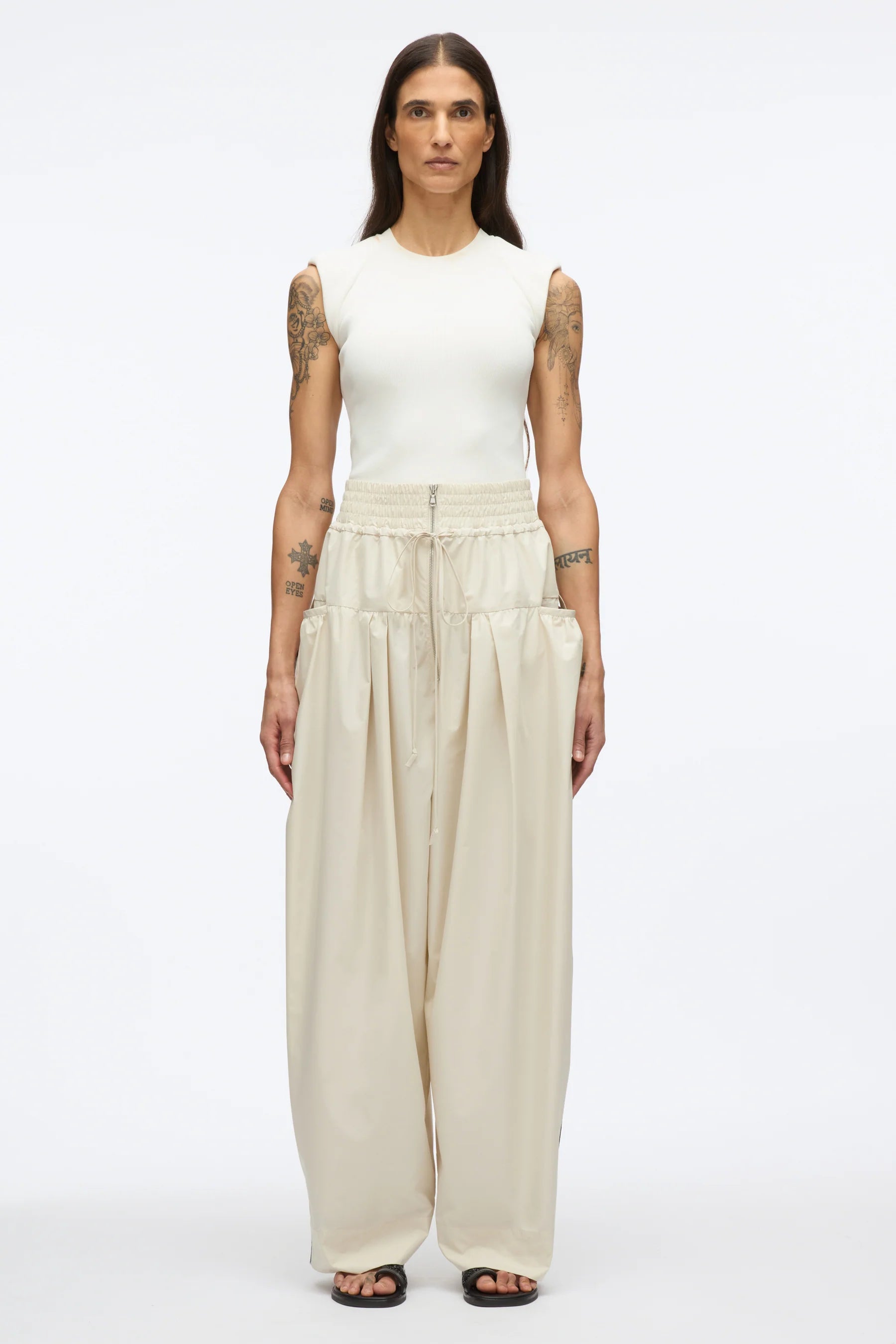 3.1 Phillip Lim Wide Leg Pleated Pocket Pant