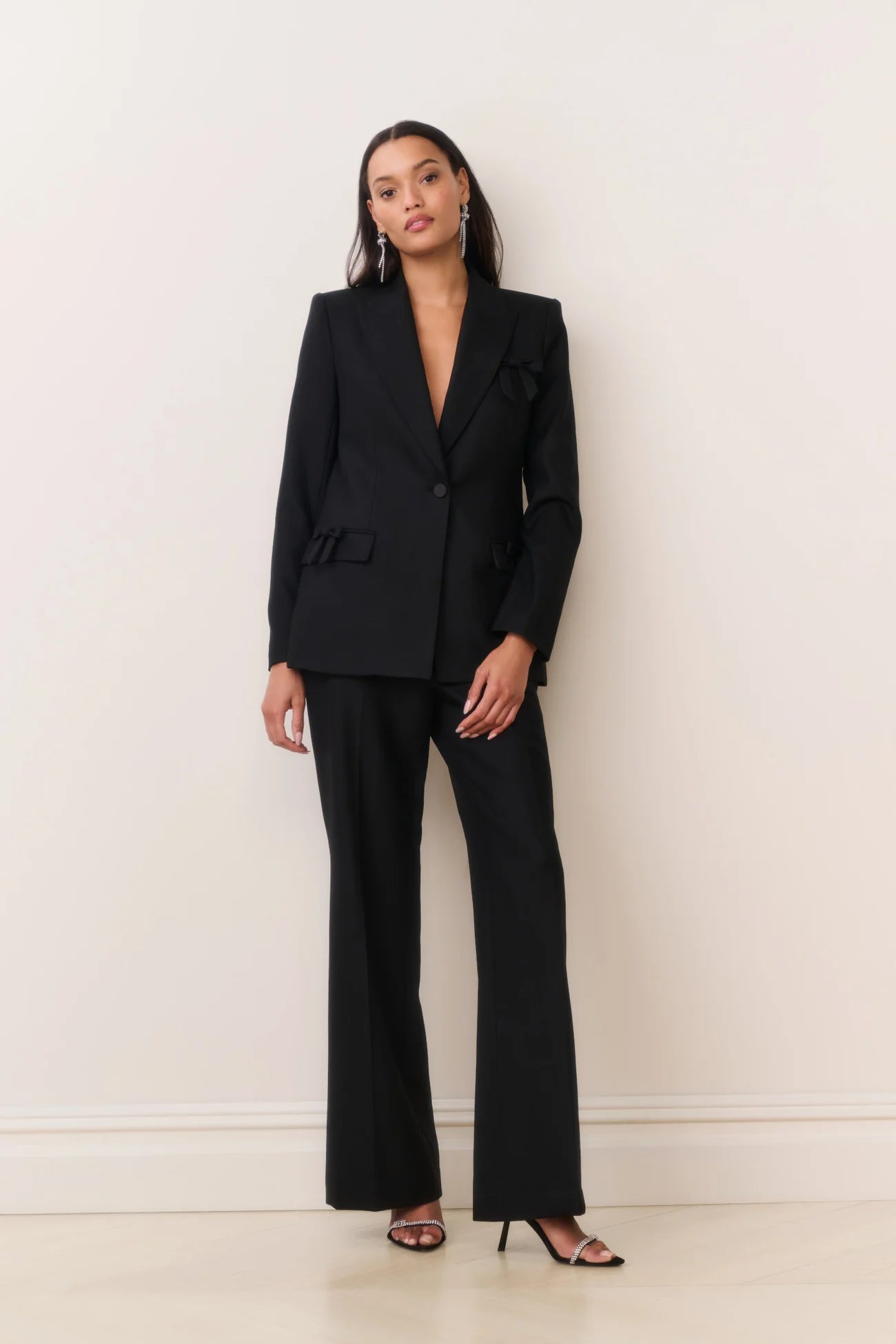 LoveShackFancy Shayne Bow-Embellished Blazer