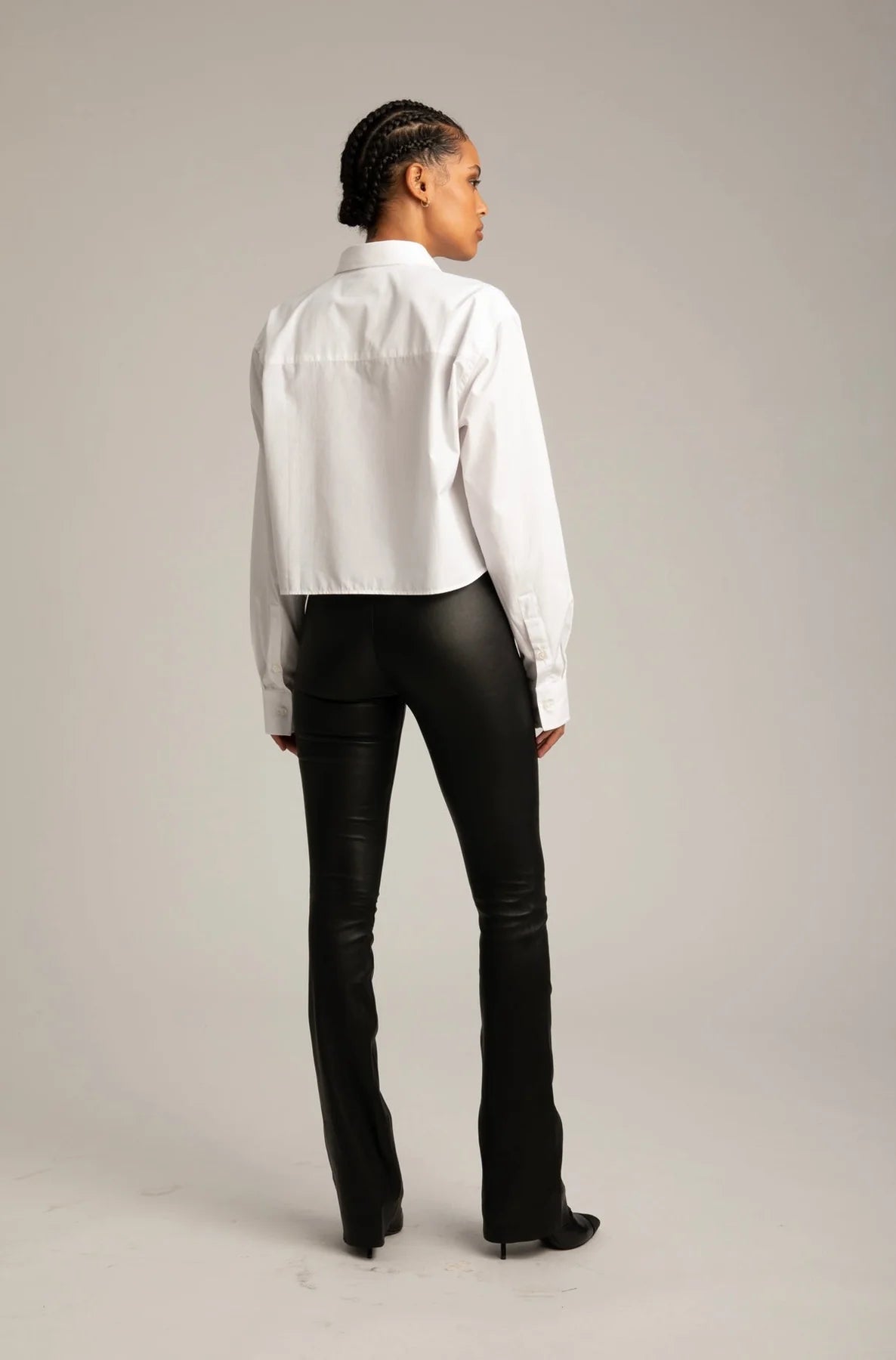 SPRWMN Leather Micro Flare Pants