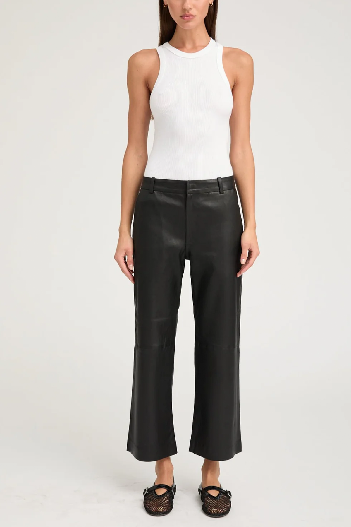 SPRWMN Leather Cropped Trousers