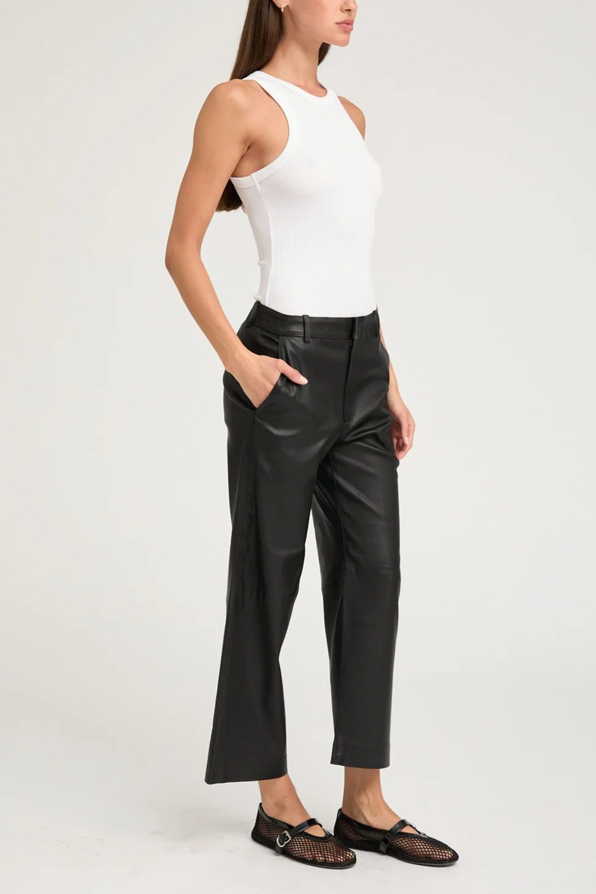 SPRWMN Leather Cropped Trousers