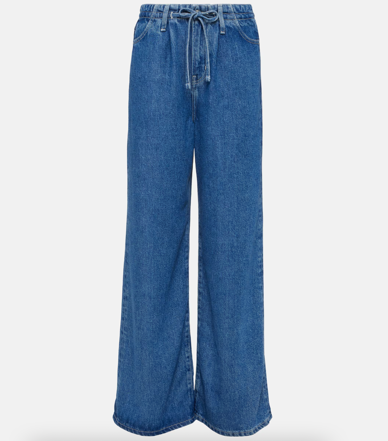 Frame Pixie Super Drape Drawstring Wide Leg Jeans