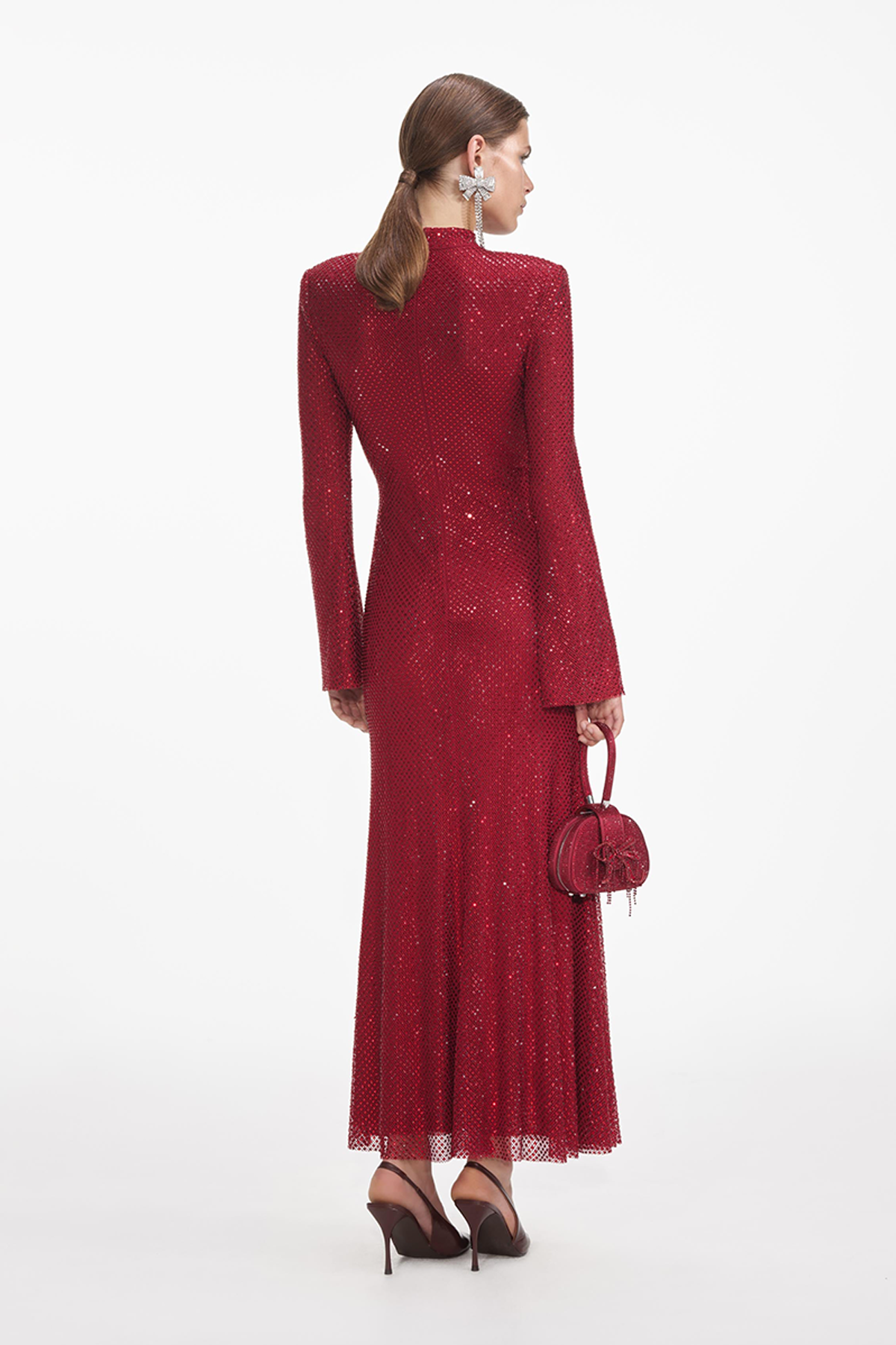 Red fishnet dress sales