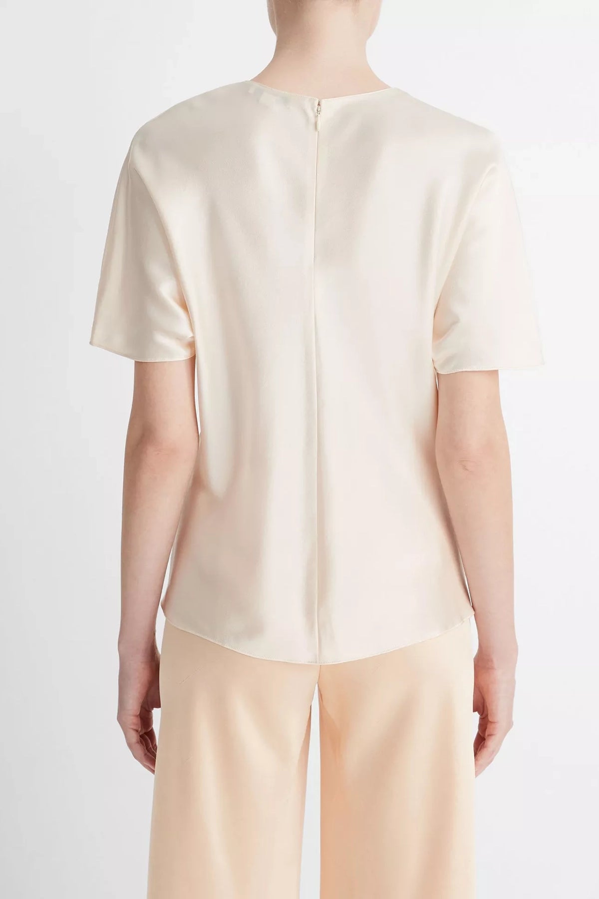 Vince Silk Satin Bias T-Shirt