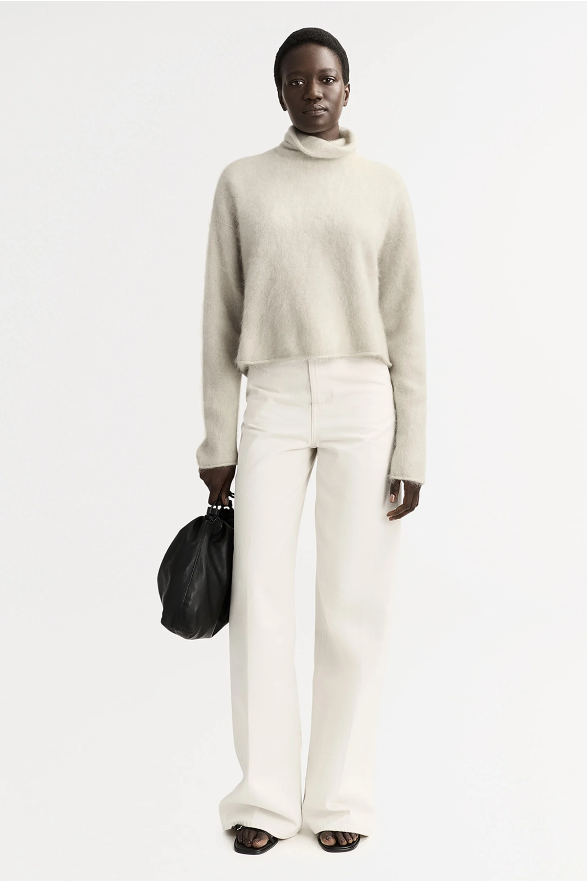 Soft Goat Brushed Turtleneck