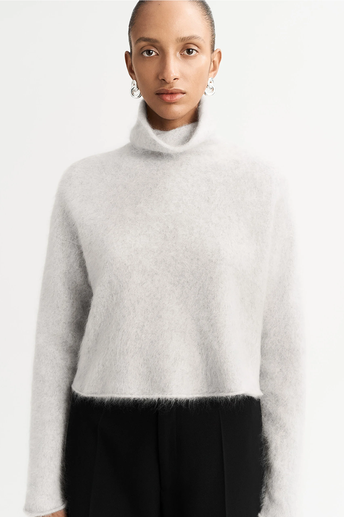 Soft Goat Brushed Turtleneck