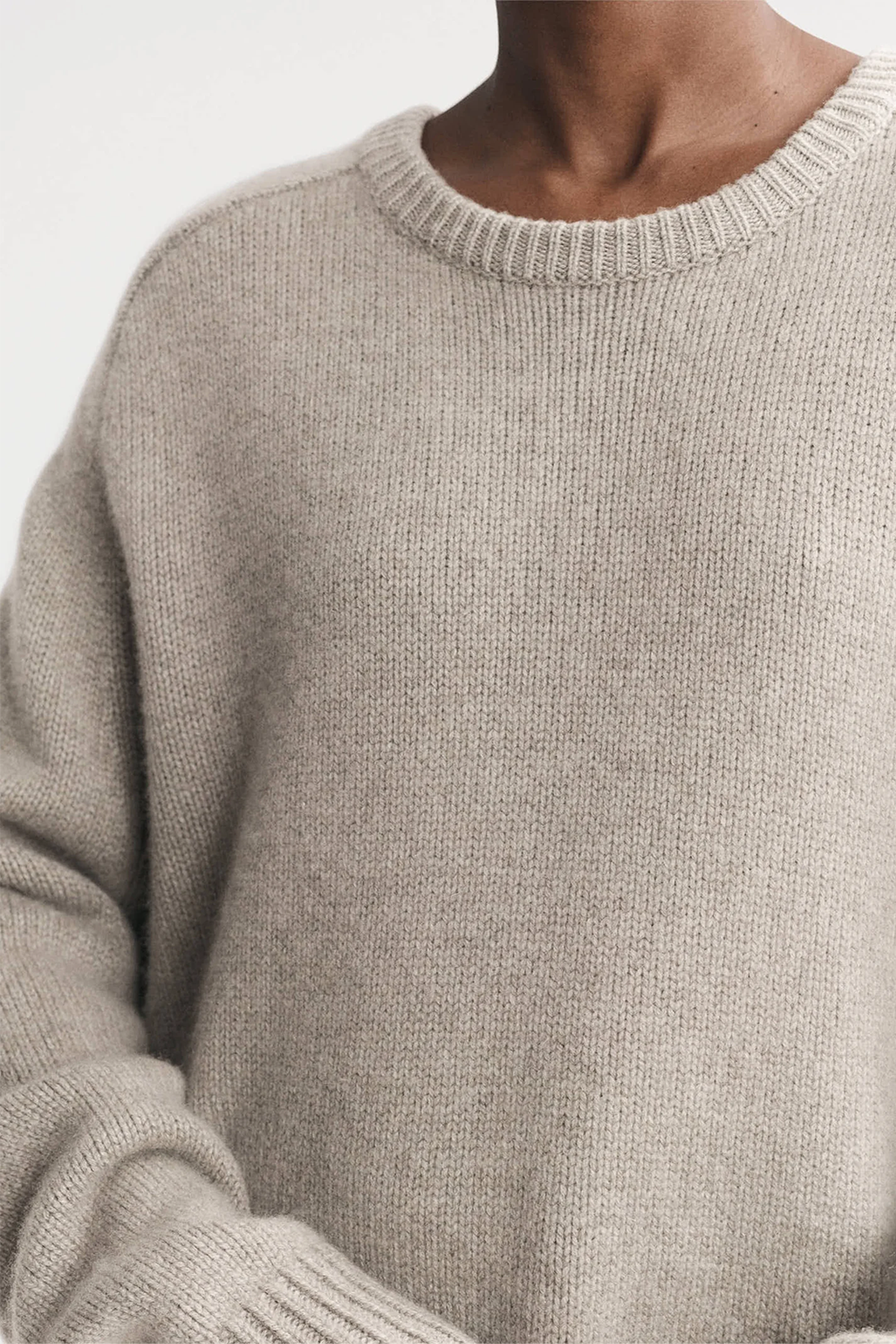 Soft Goat Chunky Boyfriend Crewneck