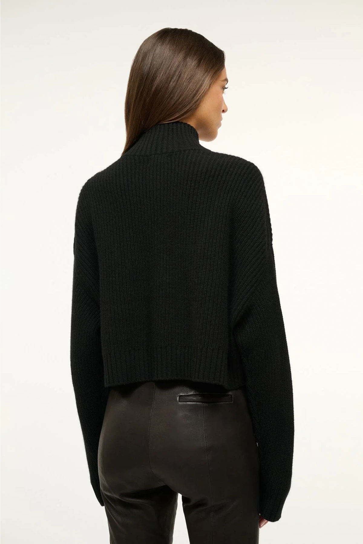 Staud Cashmere Cropped Hampton Sweater