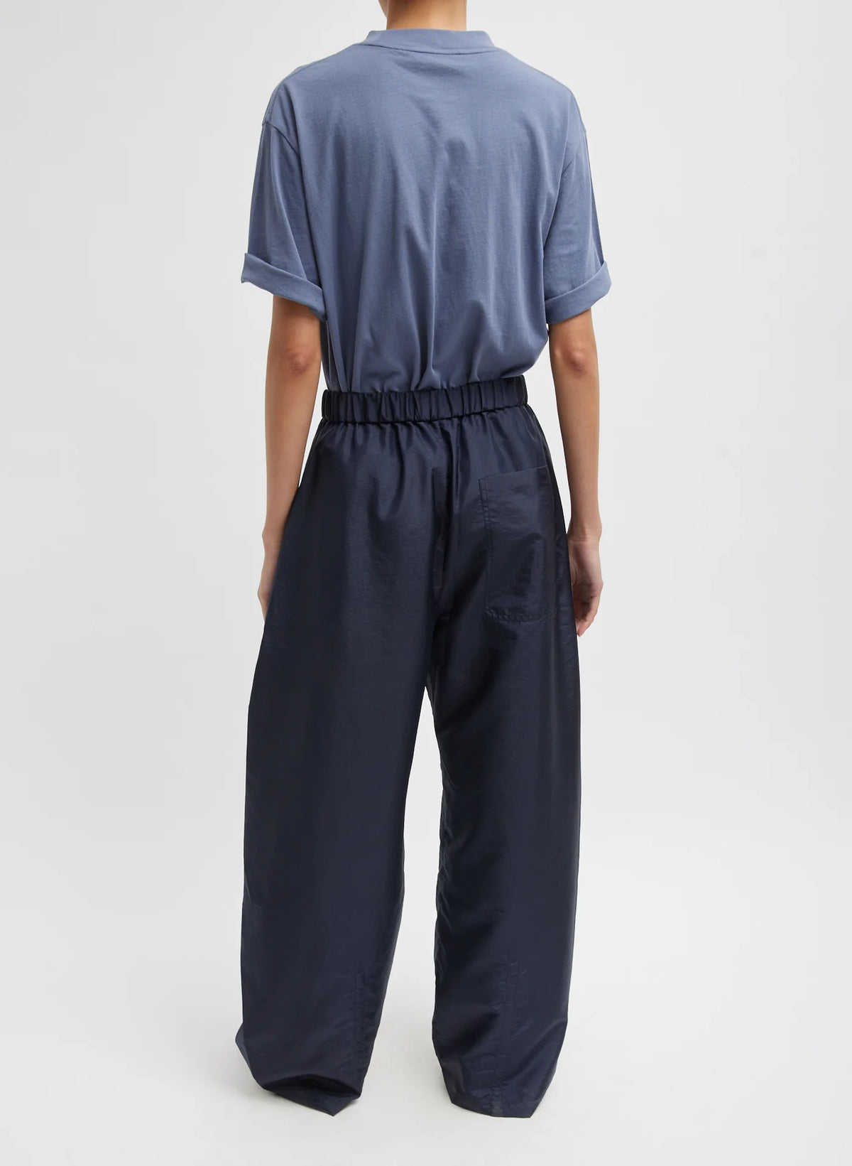 Tibi Crispy Nylon Winslow Pant - Navy
