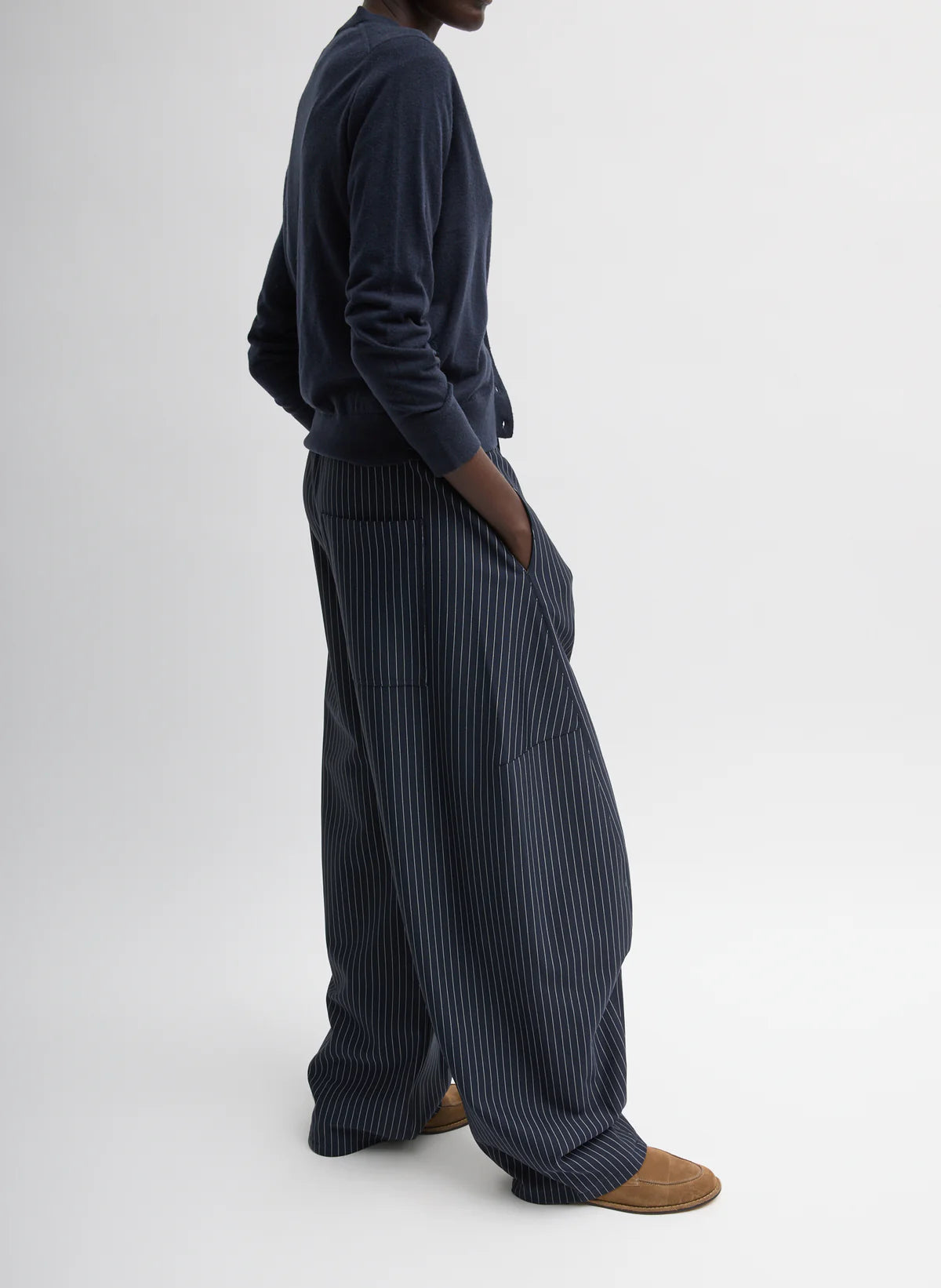 Tibi Pinstripe Active Knit Winslow Pant