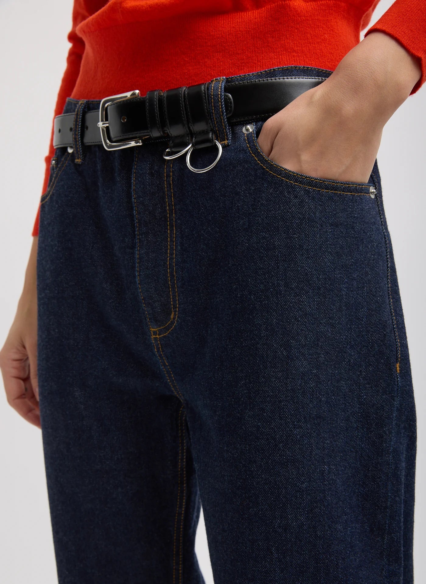 Tibi Selvage Denim 5 bolsillos Alec Jean