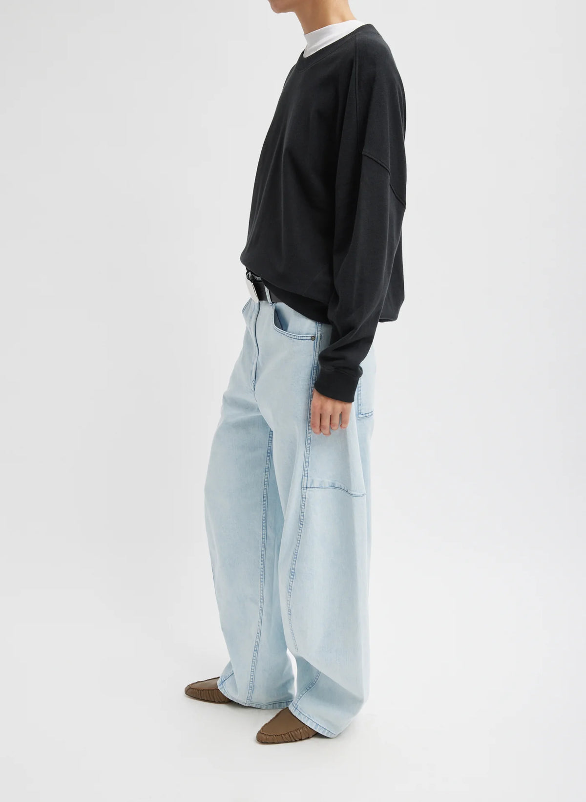 Sudadera ligera de cuello redondo Tibi