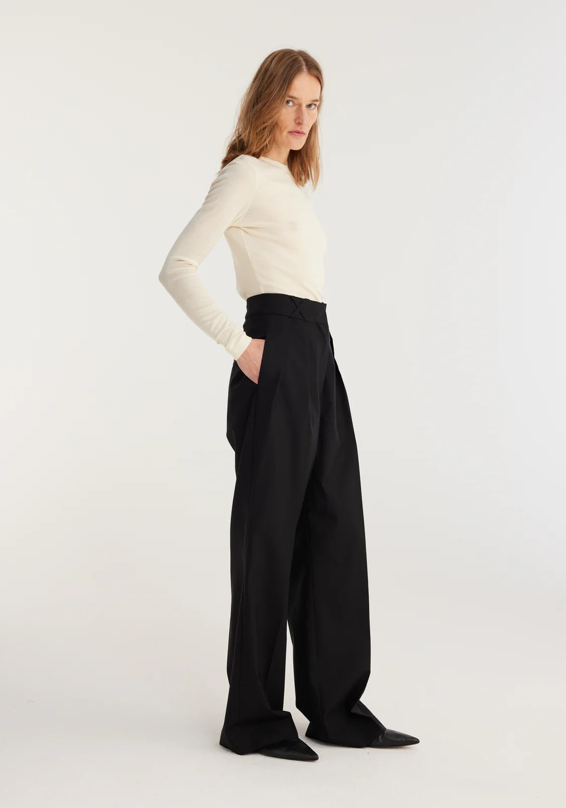 Róhe Wide Leg Tailored Trousers