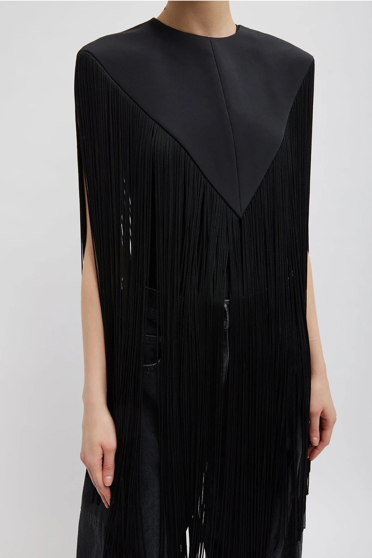 Tibi 4 Ply Silk Fringe Cape