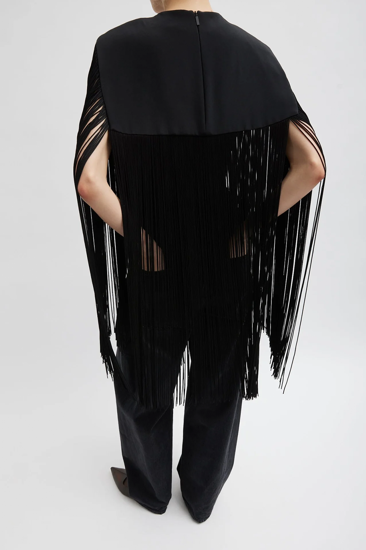 Tibi 4 Ply Silk Fringe Cape