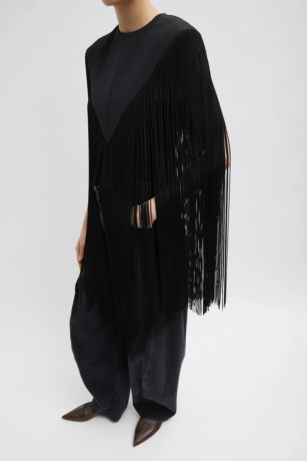 Tibi 4 Ply Silk Fringe Cape