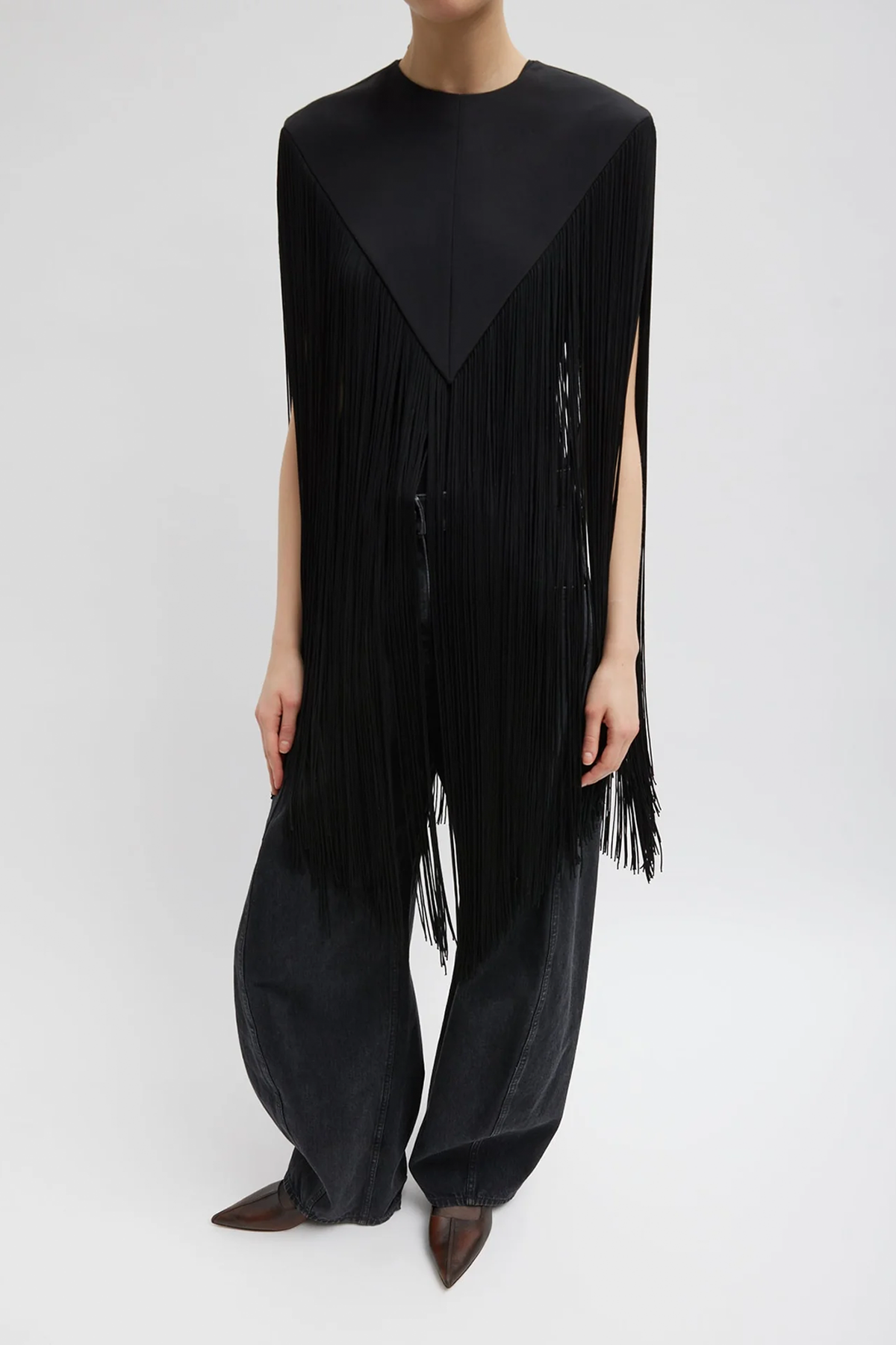 Tibi 4 Ply Silk Fringe Cape