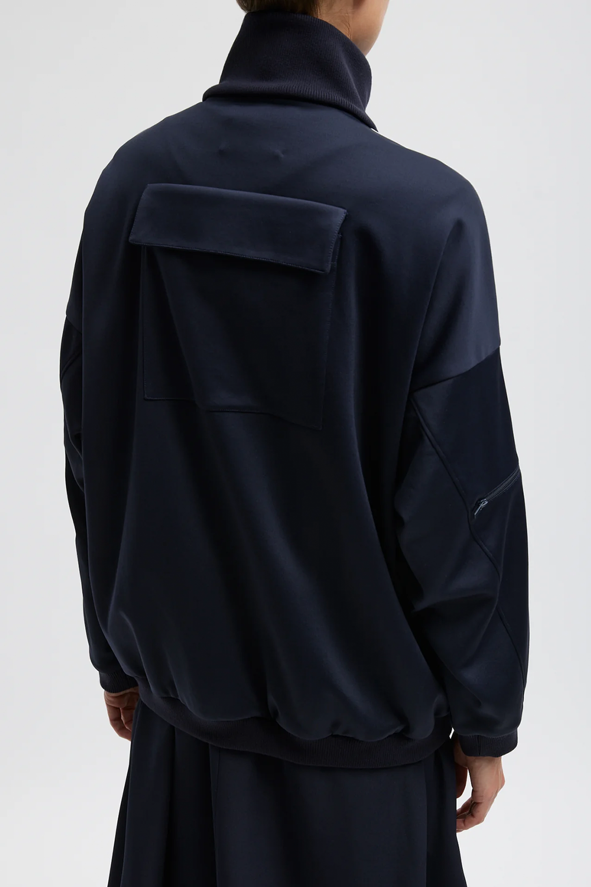 Tibi Active Knit Zipper Detailed Track Jacket