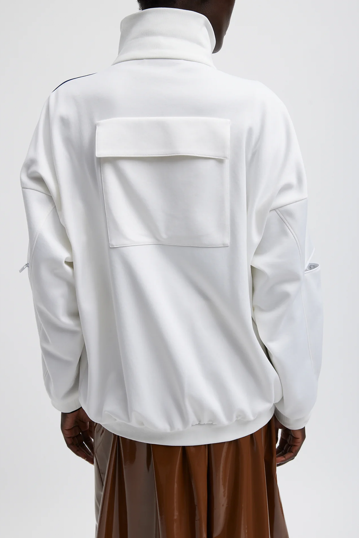 Tibi Active Knit Zipper Detailed Track Jacket