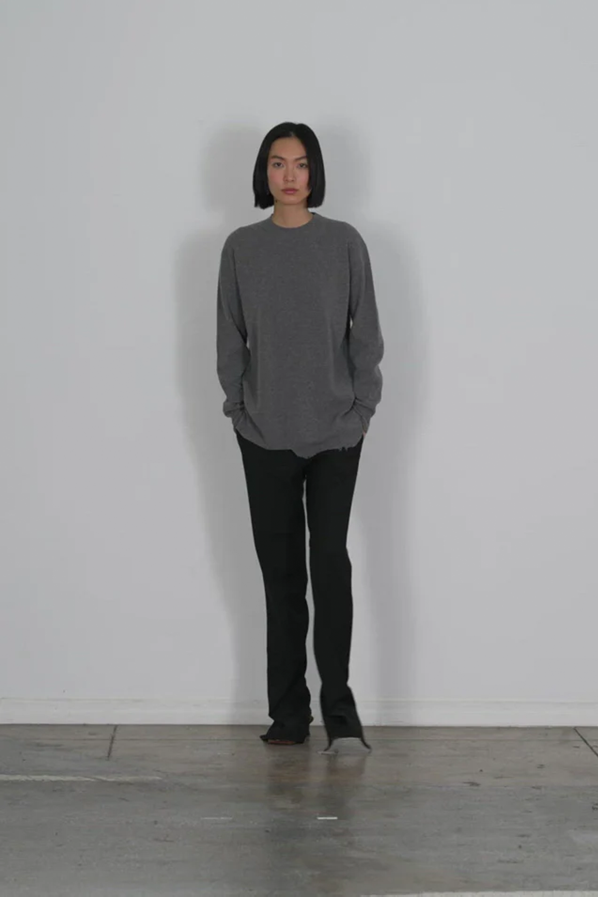 Tibi Anna Merino Wool Hole-At-Back Pullover