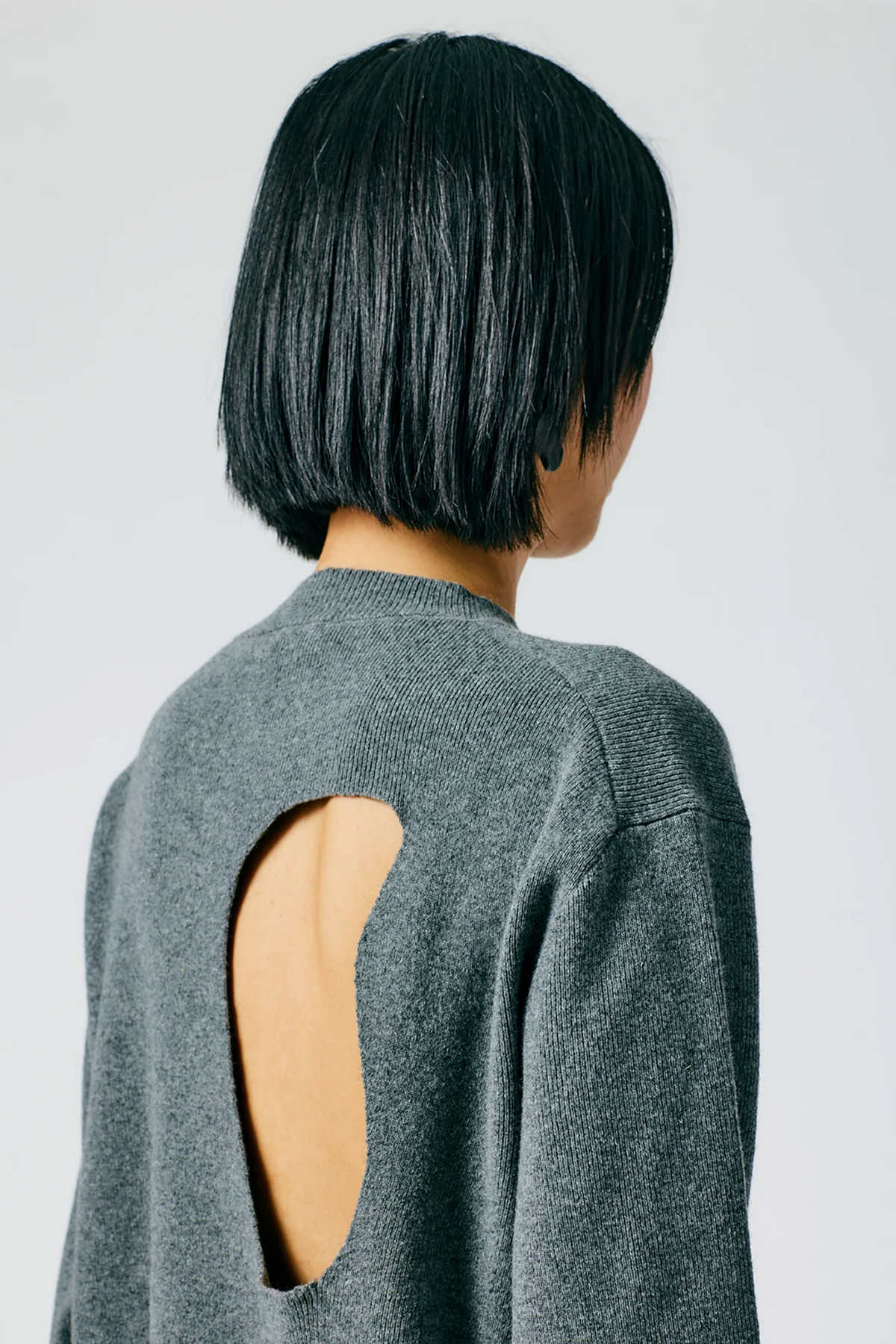 Tibi Anna Merino Wool Hole-At-Back Pullover