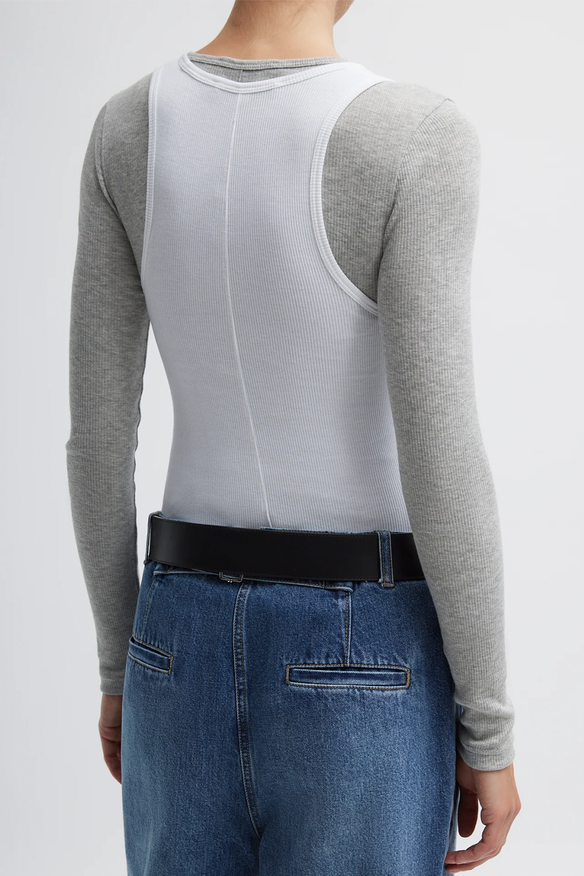 Tibi Circular Fine Rib T Tank