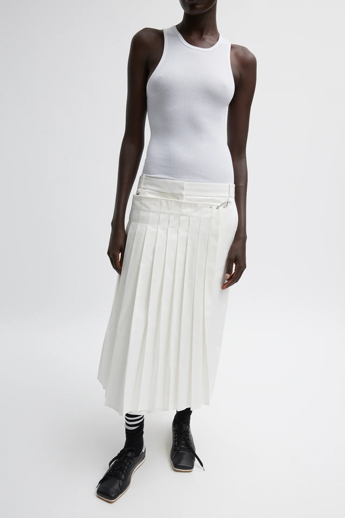 Tibi Circular Fine Rib T Tank