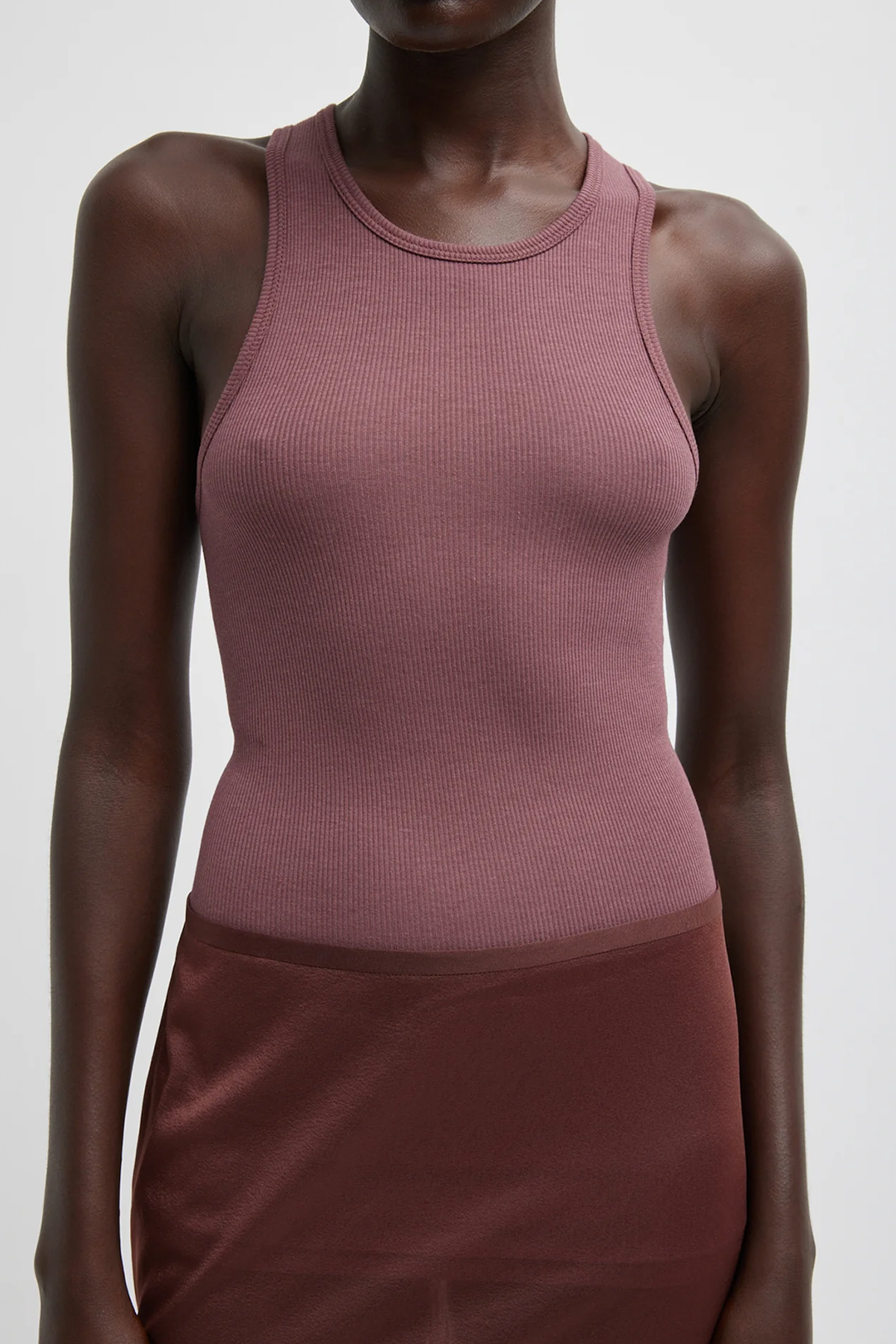 Tibi Circular Fine Rib T Tank