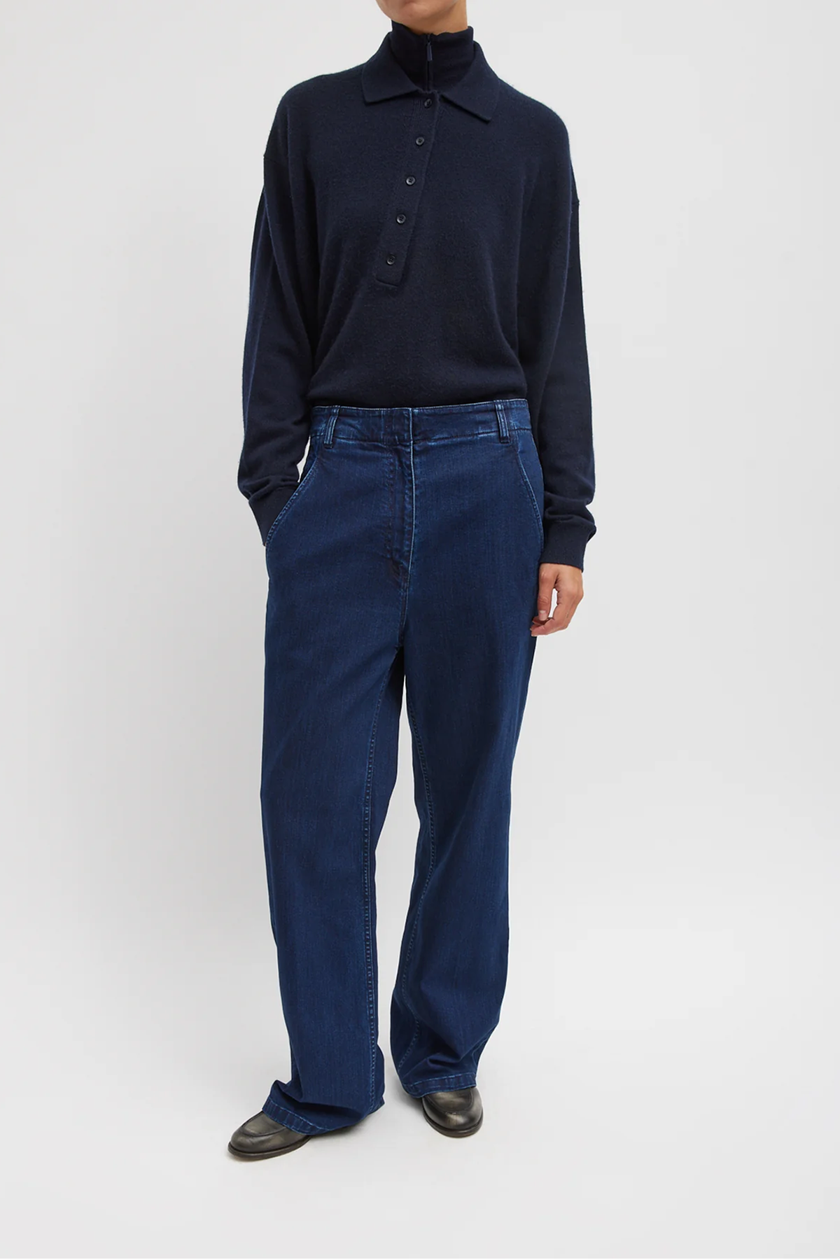 Tibi Classic Indigo Denim Barry Jean