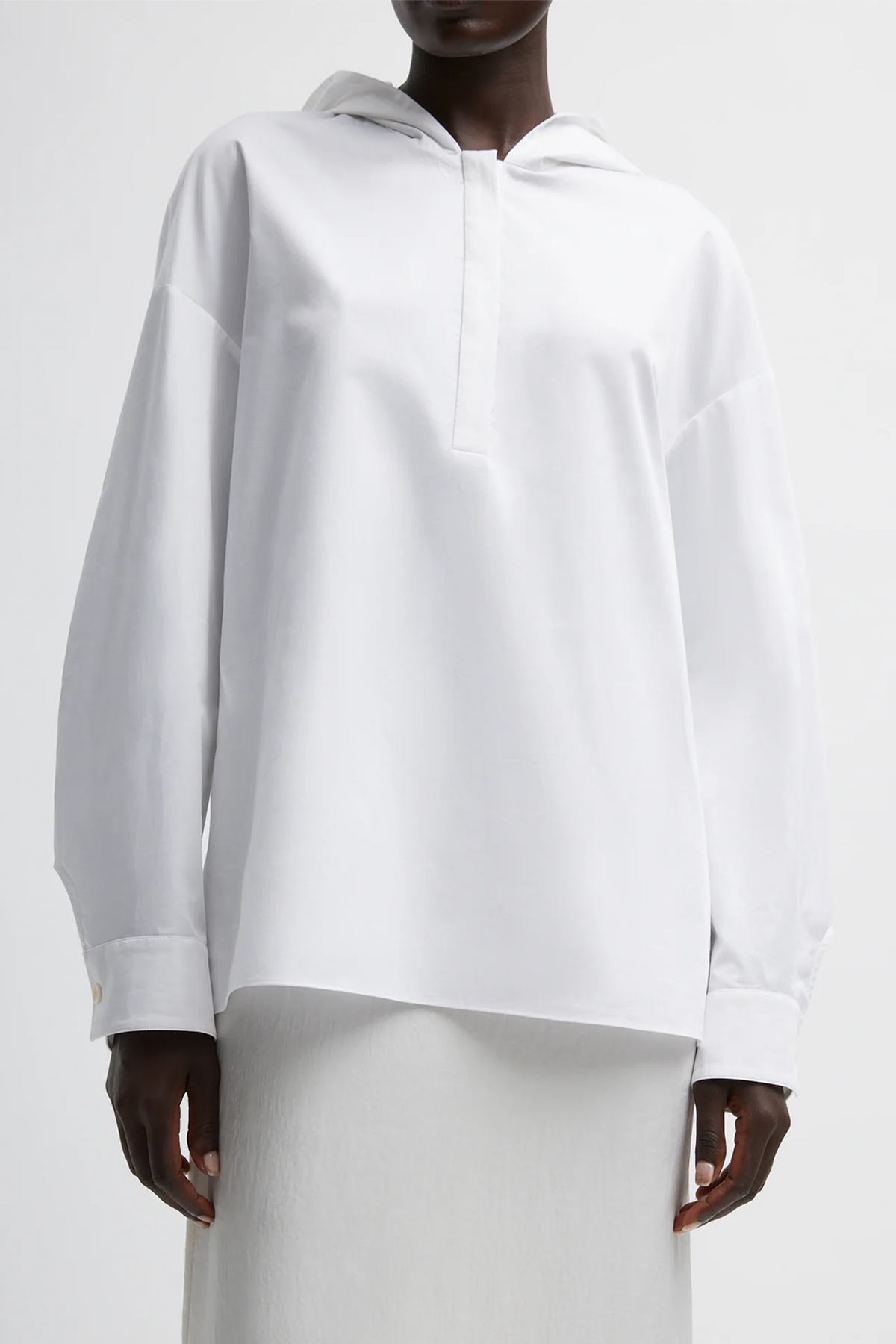 Tibi Eco Poplin Hooded Shirt