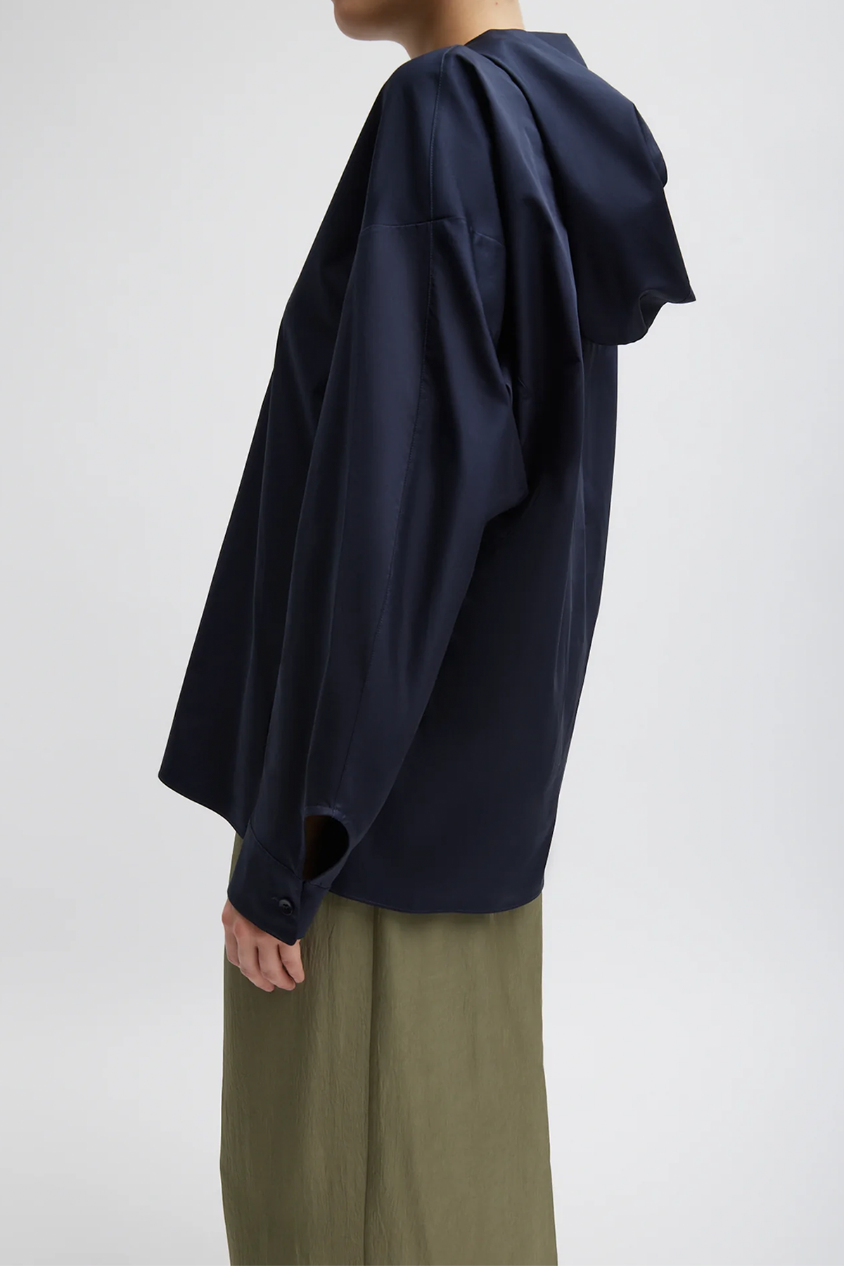 Tibi Eco Poplin Hooded Shirt