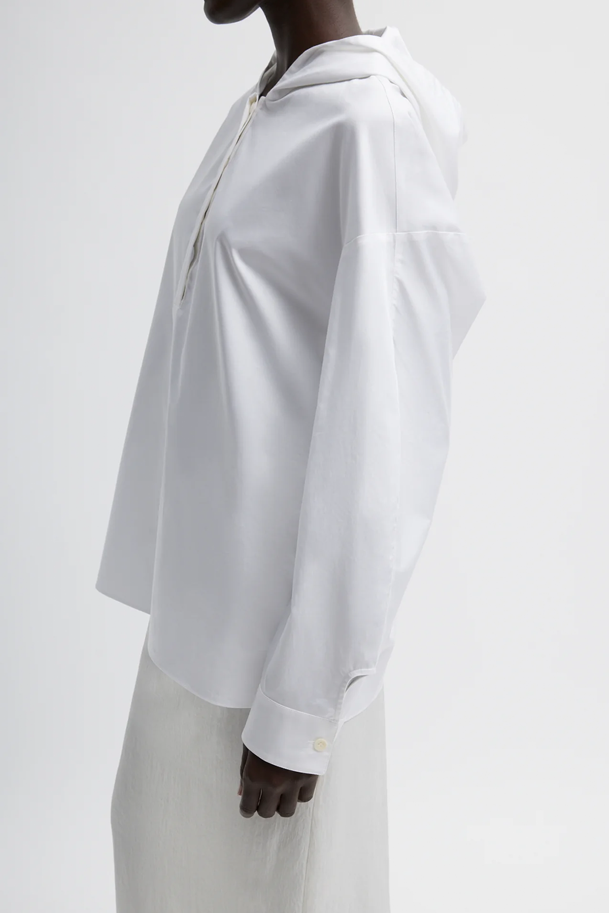 Tibi Eco Poplin Hooded Shirt