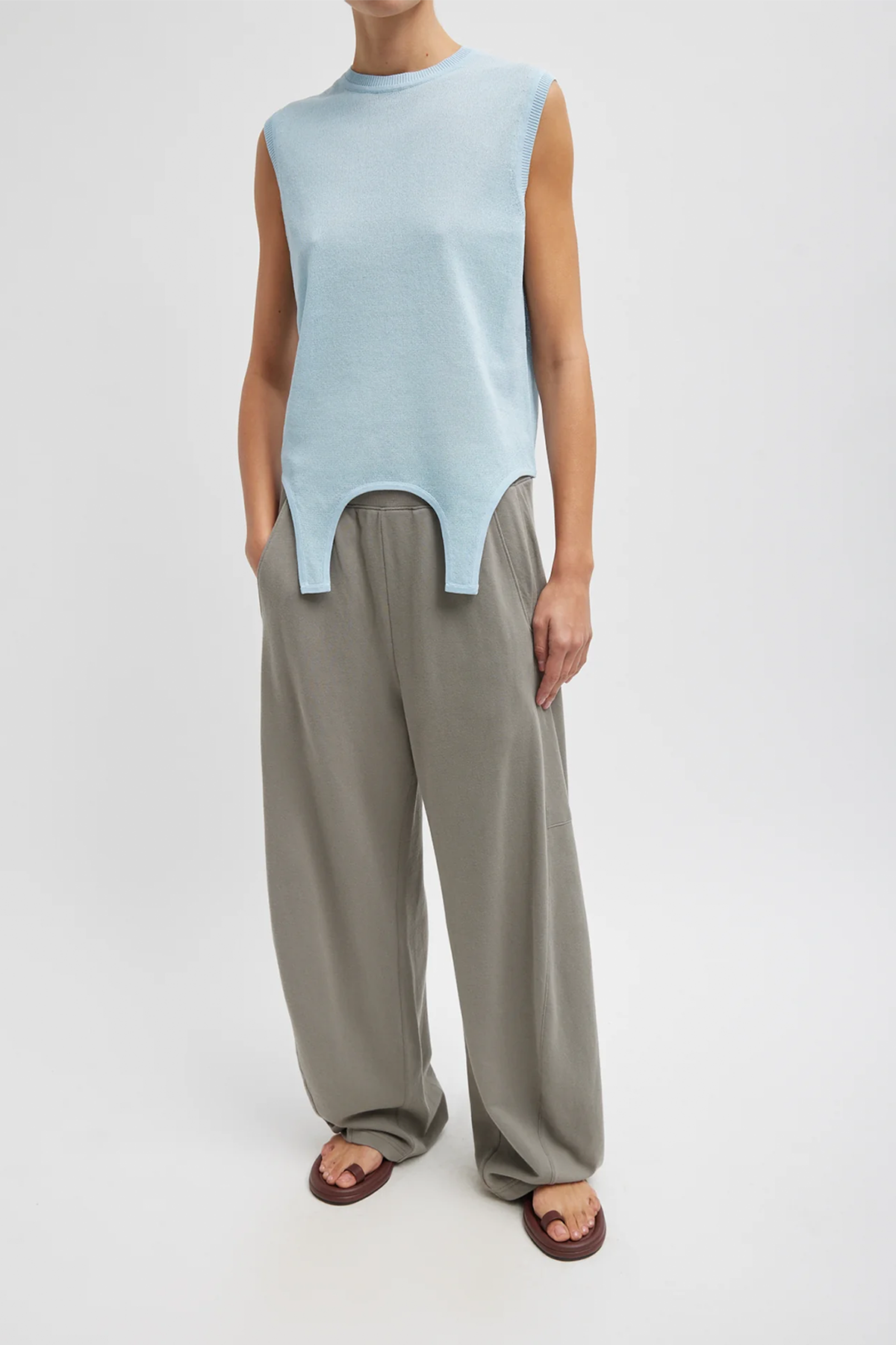 Tibi Light Weight Sweat-shirting Winslow Pant