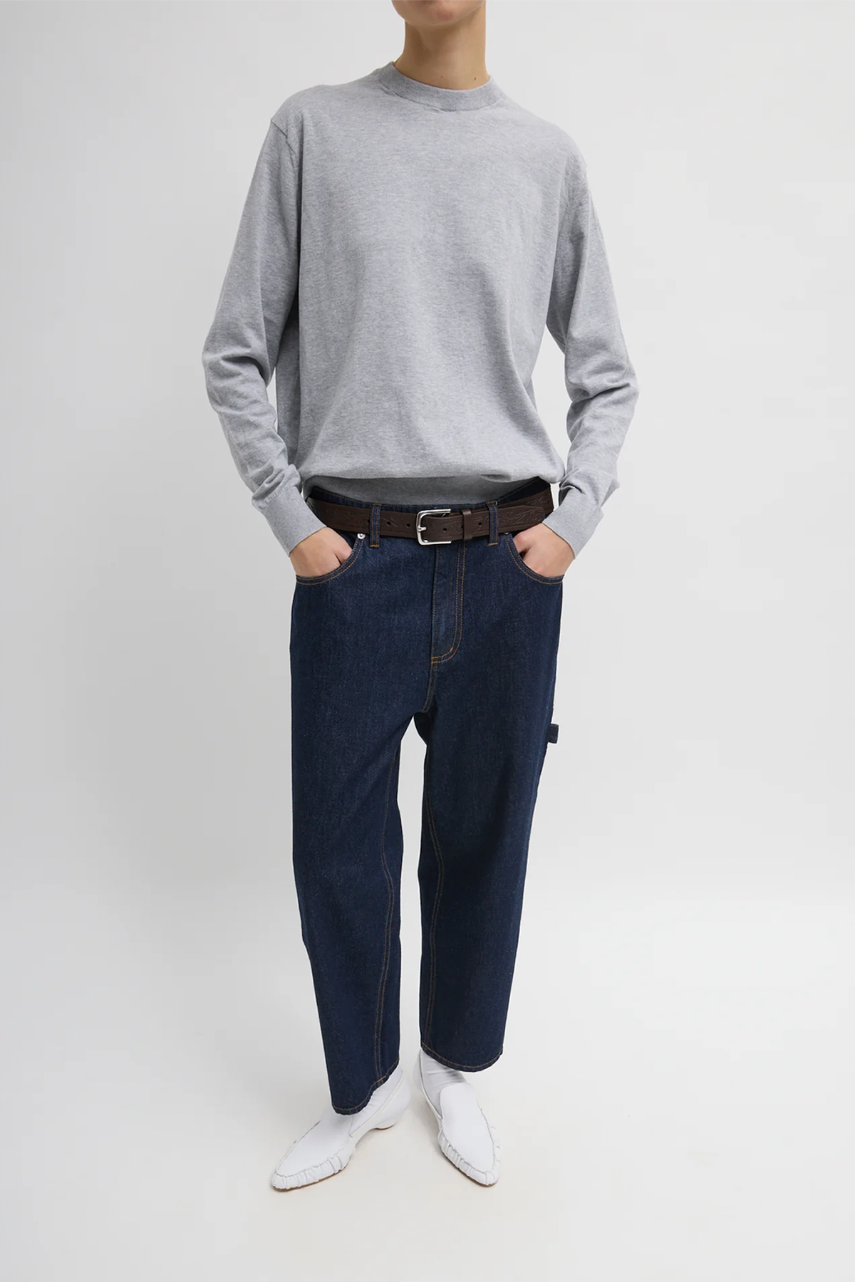 Tibi Super Fine Gauge Perfect Men's Pullover