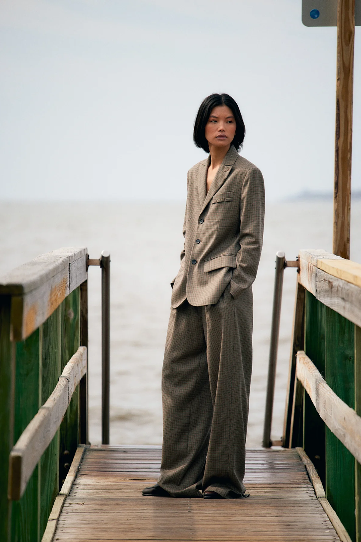 Tibi Thomas Menswear Check Marit Pullon Pant